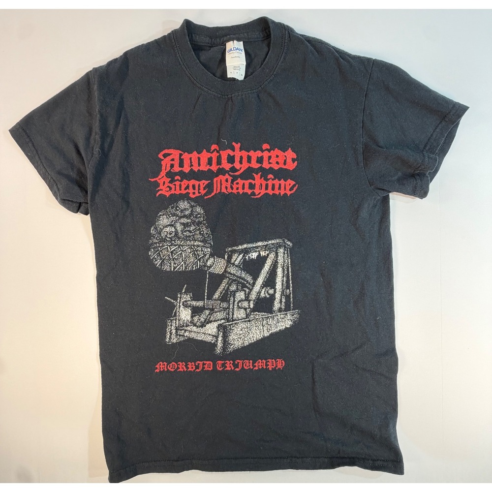 Antichrist Siege Machine Morbid Triumph Band T-Shirt Black Small War Metal